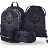 Schulset BAAGL Core HARRY POTTER Hogwarts schwarz – Rucksack, Federmäppchen und Beutel