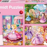 Puzzle Märchenprinzessinnen 3×24 Teile SCHMIDT