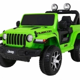 JEEP Wrangler Rubicon elektrisches Kinderauto für Kinder, grün, 12 V, EVA-Räder, Fernbedienung, MP3, LED