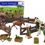 Holzbausatz Bauernhof mit Pferden