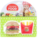 Plastischer Hamburger und Pommes für Kinder