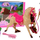 Spielset mit Anlily Puppe Reiterin und Pferd