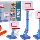 Basketballball mit verstellbarer Pumpe 138 cm blau