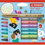 STABILO Trio Deco Set mit 8 Metallic-Fasermalern