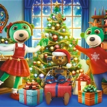 Puzzle mit den Trefliks im Winter