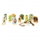 Hölzerne Western-Pistole mit Zielscheiben VILAC