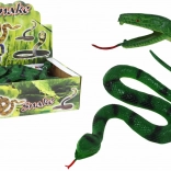 Grüne Gummischlange mit schwarzen Flecken