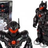 Interaktiver schwarzer Roboter mit Lichtern und Geräuschen