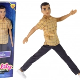 Puppe Junge PAULO im karierten Hemd