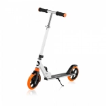 Klappbarer Roller Lionelo Luca White Orange mit großen Rädern