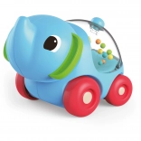 Rassel Elefant auf Rädern 11 cm