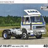 Retro-Auto-Puzzle Truck Liaz 110.471 Sattelzugmaschine 40 Teile