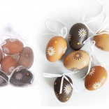 Dekorative bemalte Plastikeier 6 cm, 6 Stk.