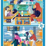 EDUCA Puzzle Reisen 2x48 Teile