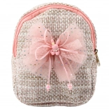 Kinderrucksack mit Schleife und Häschen rosa