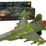 Militärischer Düsenjäger mit Licht und Sound – grün