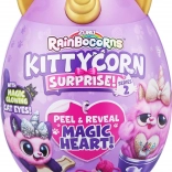 Rainbocorns Kätzchen im Ei – violett‑gold, Serie 2