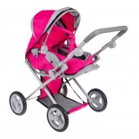 Rosa 2-in-1-Puppenwagen